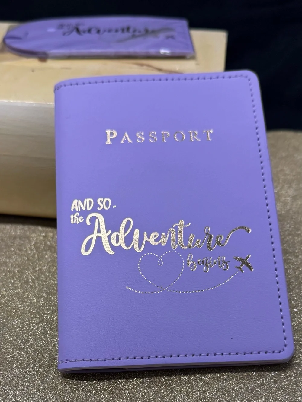 Passport Holder & Luggage Tag Set - Lavender 